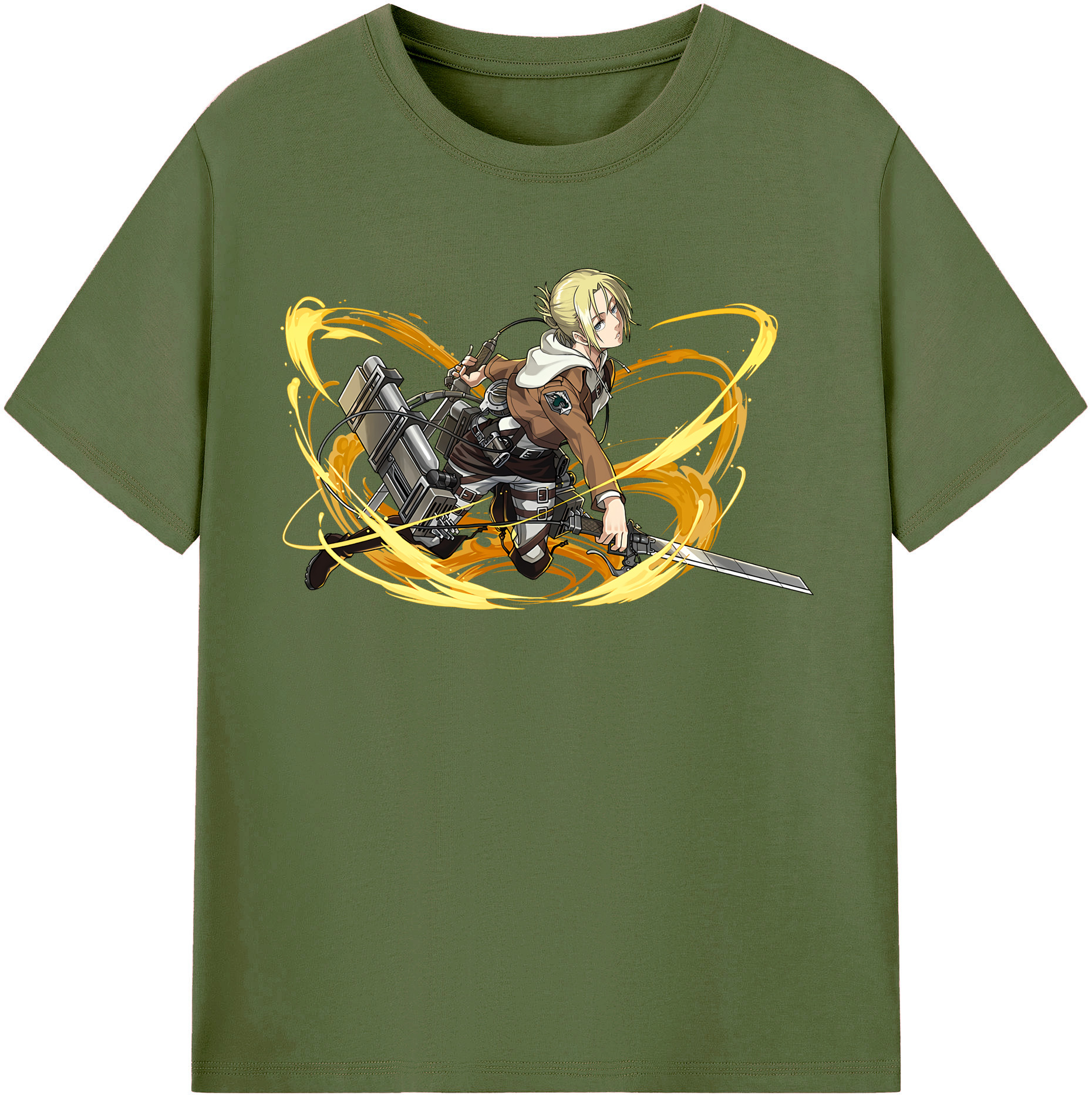 （画像用） 進撃の巨人 アニ・レオンハート Attack on Titan Annie Leonhart 綿100％半袖Tシャツ（フロントプリント）